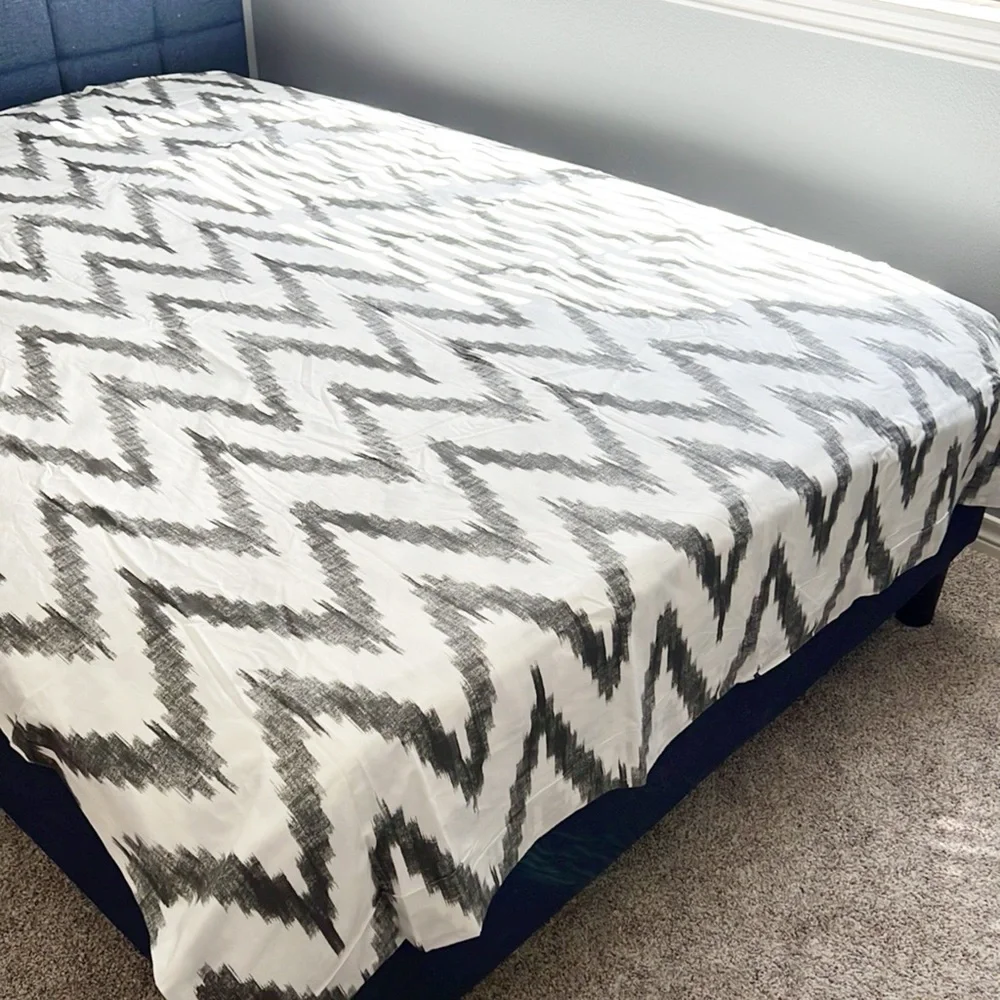 Two Twins Duvet Chevron-motif bedding from Dwell, West Elm